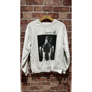 2Pac Poetic Justice Unisex White Large Long Slv Graphic Thermal Sweatshirt Tupac